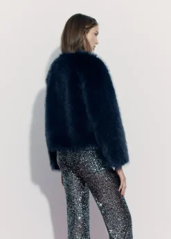 Mujer Brownie Spain Abrigos Y Chaquetas-Abrigo Corto Efecto Pelo