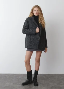 Mujer Brownie Spain Abrigos Y Chaquetas-Abrigo Cruzado Jaspeado