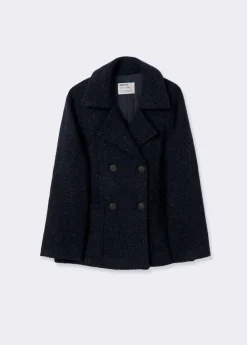 Mujer Brownie Spain Abrigos Y Chaquetas-Abrigo Cruzado Jaspeado Con Bolsillos