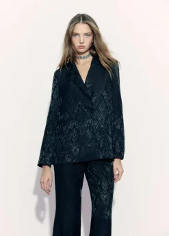 Mujer Brownie Spain Abrigos Y Chaquetas-Americana Cruzada Jacquard
