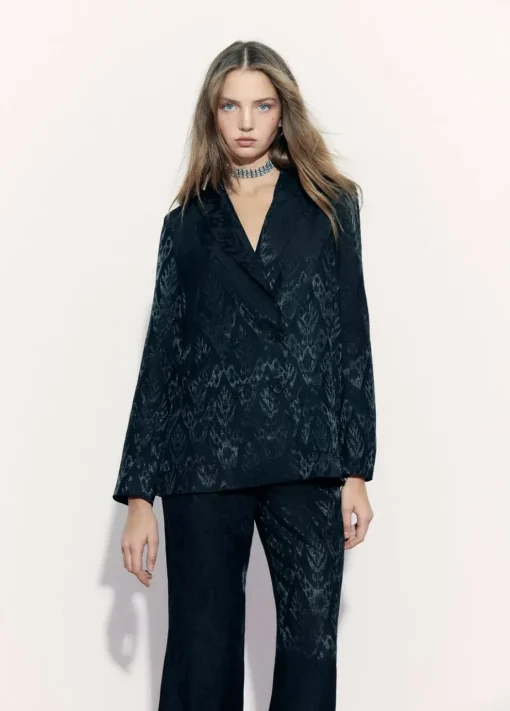 Mujer Brownie Spain Abrigos Y Chaquetas-Americana Cruzada Jacquard