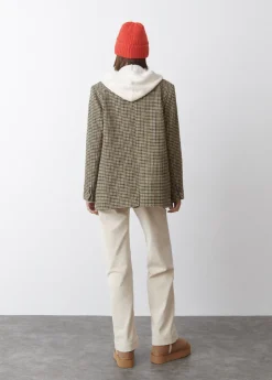 Mujer Brownie Spain Abrigos Y Chaquetas-Americana Cruzada Pata De Gallo Con Lana