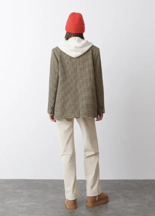 Mujer Brownie Spain Abrigos Y Chaquetas-Americana Cruzada Pata De Gallo Con Lana