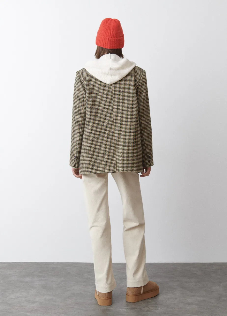 Mujer Brownie Spain Abrigos Y Chaquetas-Americana Cruzada Pata De Gallo Con Lana