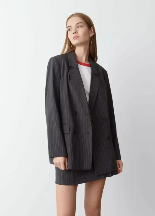 Mujer Brownie Spain Abrigos Y Chaquetas-Americana Cruzada Raya Diplomatica