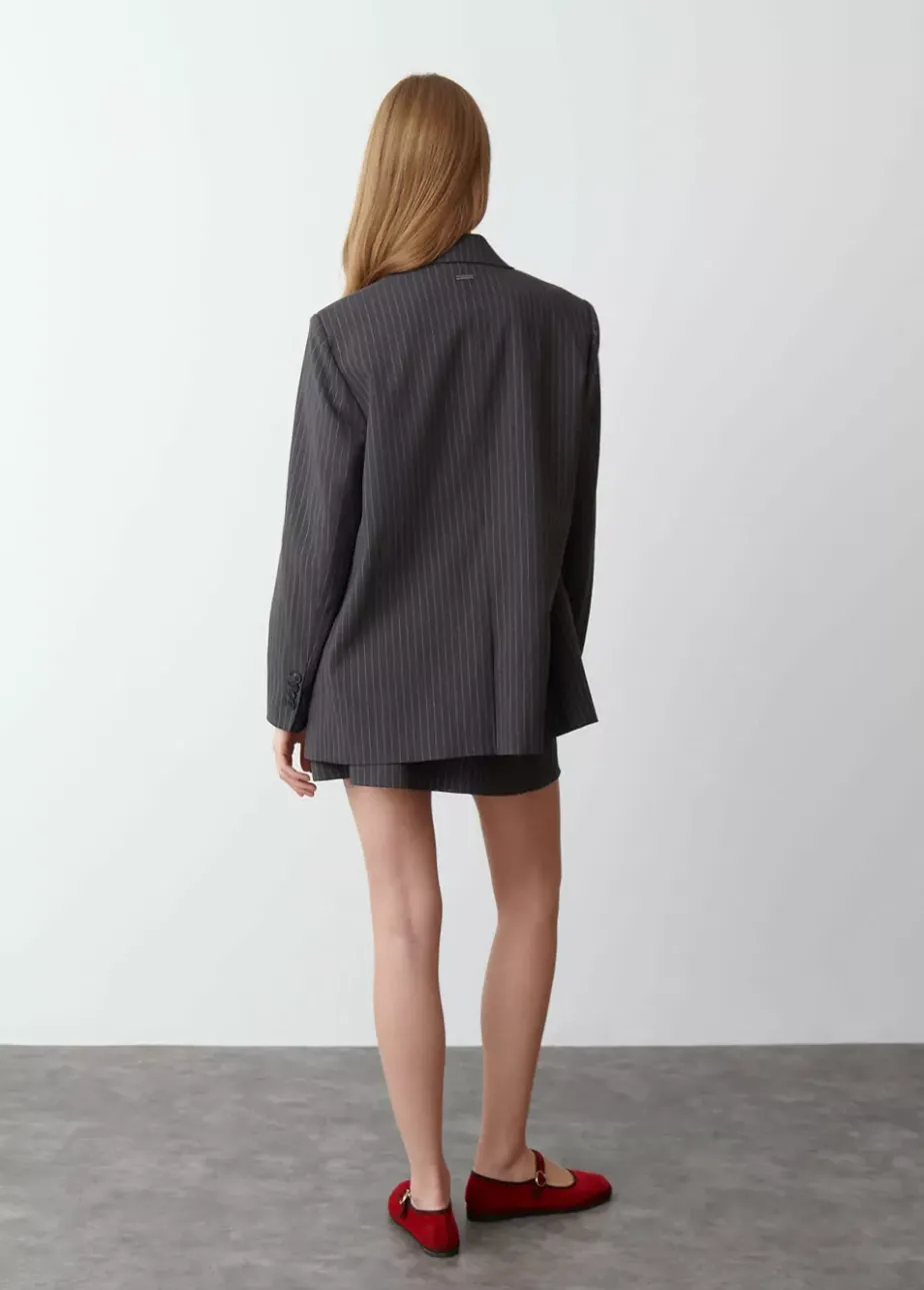 Mujer Brownie Spain Abrigos Y Chaquetas-Americana Cruzada Raya Diplomatica