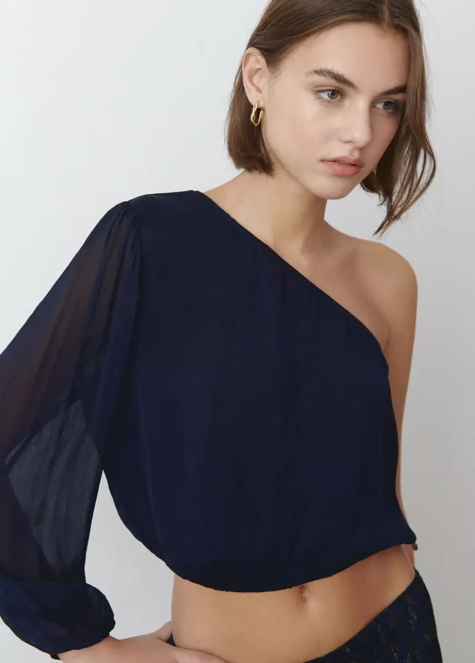 Mujer Brownie Spain Camisas Y Blusas-Blusa Asimetrica Choker