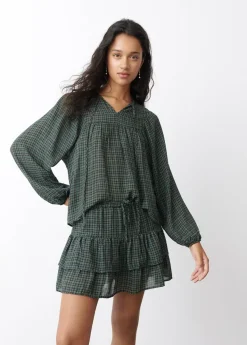 Mujer Brownie Spain Camisas Y Blusas-Blusa Cuadros Escote Cuadrado