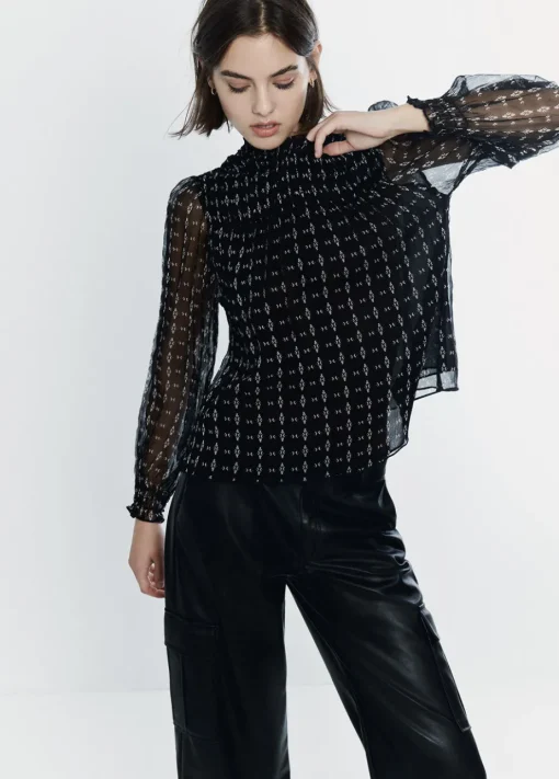 Mujer Brownie Spain Camisas Y Blusas-Blusa Cuello Alto