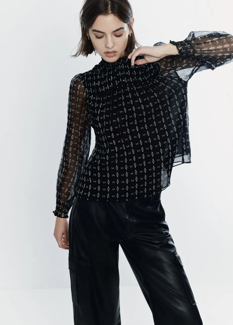 Mujer Brownie Spain Camisas Y Blusas-Blusa Cuello Alto