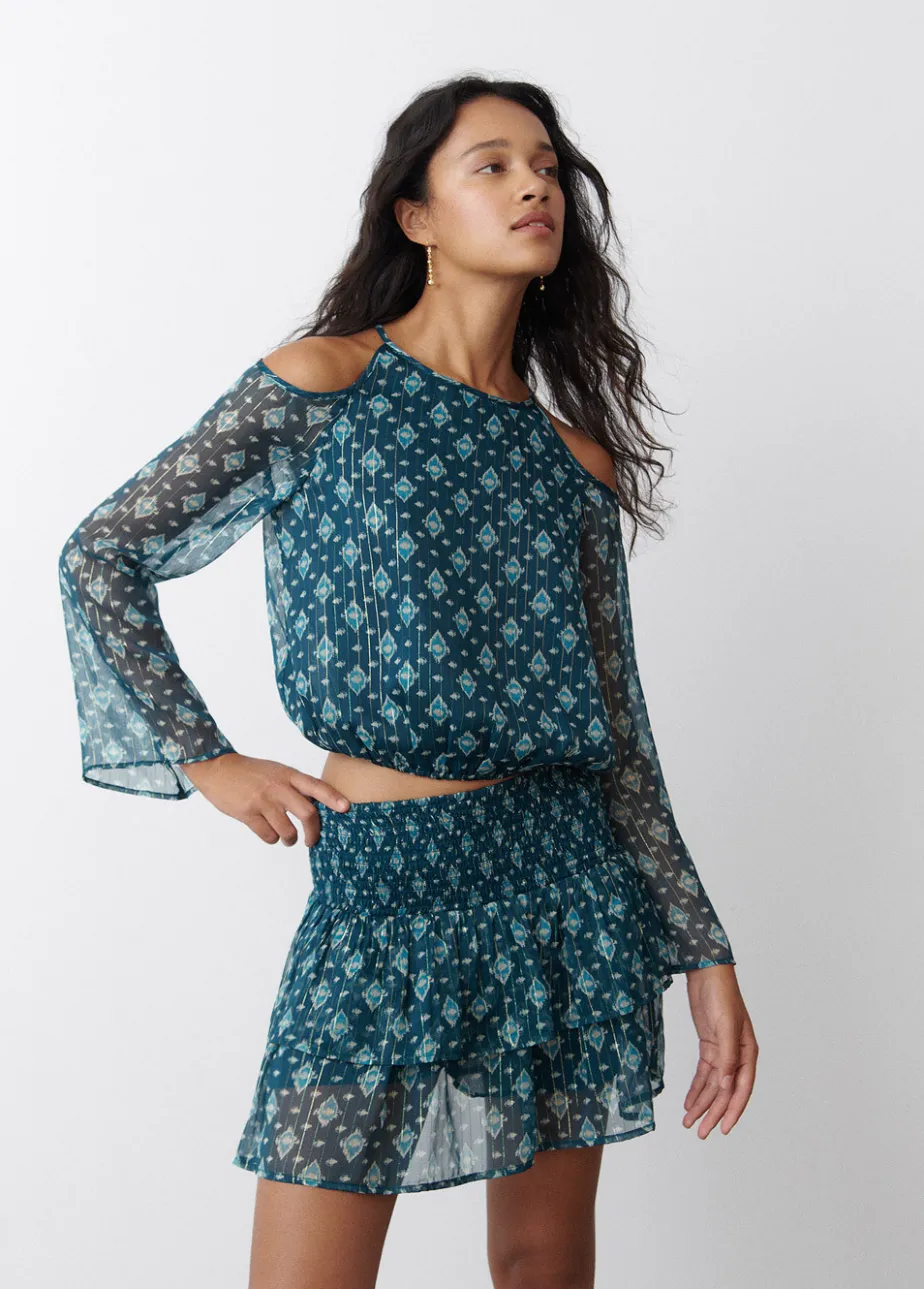 Mujer Brownie Spain Camisas Y Blusas-Blusa Hombro Descubierto Ikat