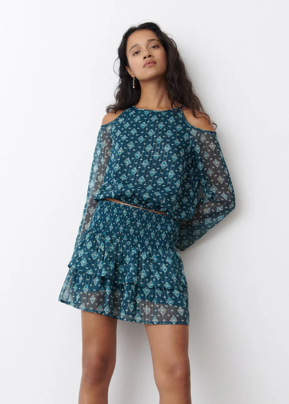 Mujer Brownie Spain Camisas Y Blusas-Blusa Hombro Descubierto Ikat