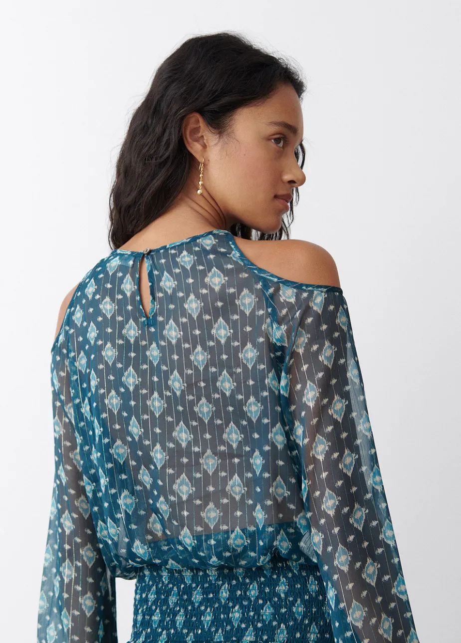 Mujer Brownie Spain Camisas Y Blusas-Blusa Hombro Descubierto Ikat