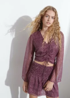 Mujer Brownie Spain Camisas Y Blusas-Blusa Mangas Volumen Lace Up