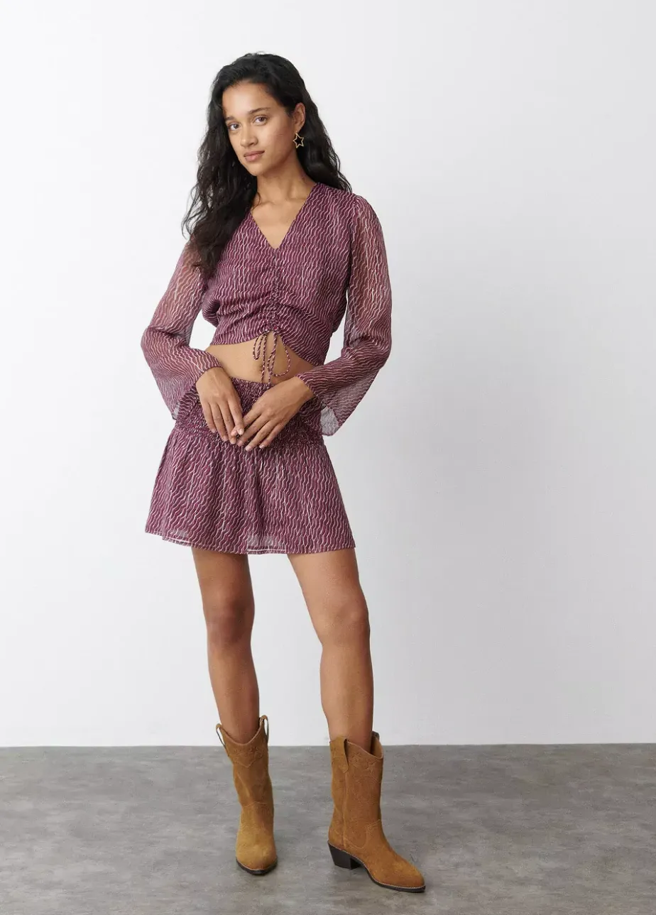 Mujer Brownie Spain Camisas Y Blusas-Blusa Mangas Volumen Lace Up