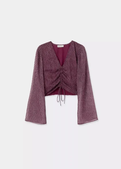 Mujer Brownie Spain Camisas Y Blusas-Blusa Mangas Volumen Lace Up