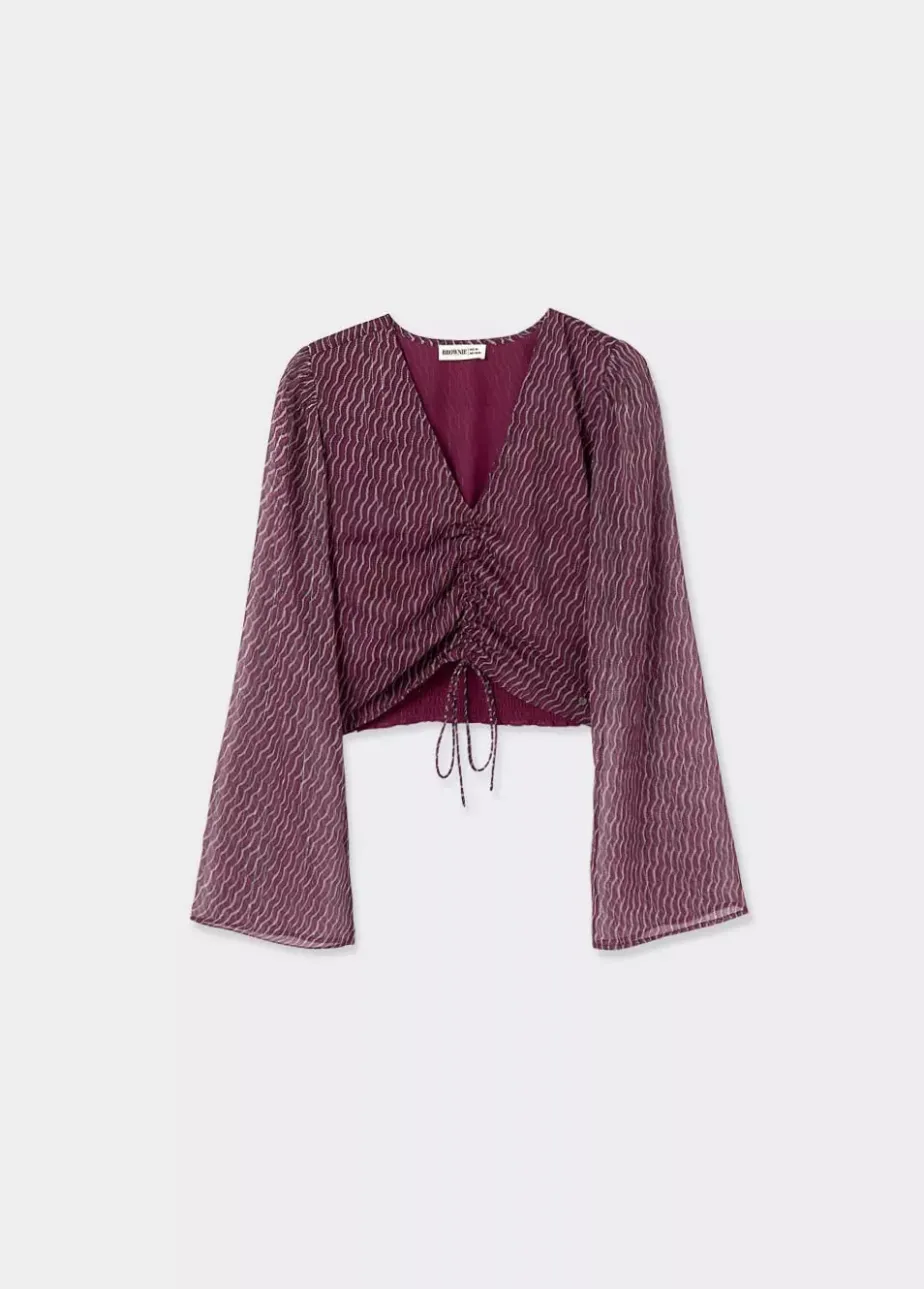 Mujer Brownie Spain Camisas Y Blusas-Blusa Mangas Volumen Lace Up