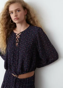 Mujer Brownie Spain Camisas Y Blusas-Blusa Tiras Cruzadas Estampada
