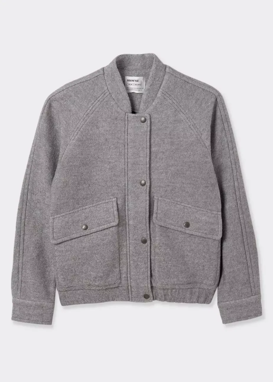 Mujer Brownie Spain Abrigos Y Chaquetas-Bomber Bolsillos Delanteros Con Lana