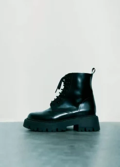 Mujer Brownie Spain Zapatos-Bota Acordonada Piel