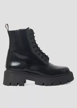 Mujer Brownie Spain Zapatos-Bota Acordonada Piel