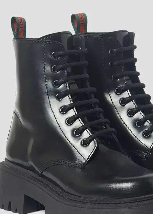 Mujer Brownie Spain Zapatos-Bota Acordonada Piel
