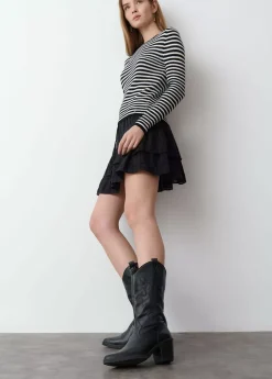 Mujer Brownie Spain Zapatos-Bota Cowboy Pespuntes