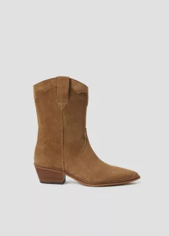 Mujer Brownie Spain Zapatos-Bota Cowboy Piezas Lisa