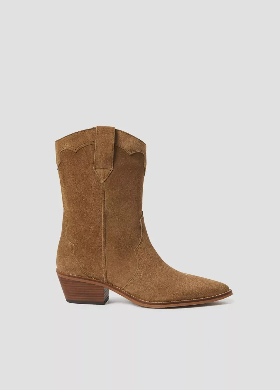 Mujer Brownie Spain Zapatos-Bota Cowboy Piezas Lisa
