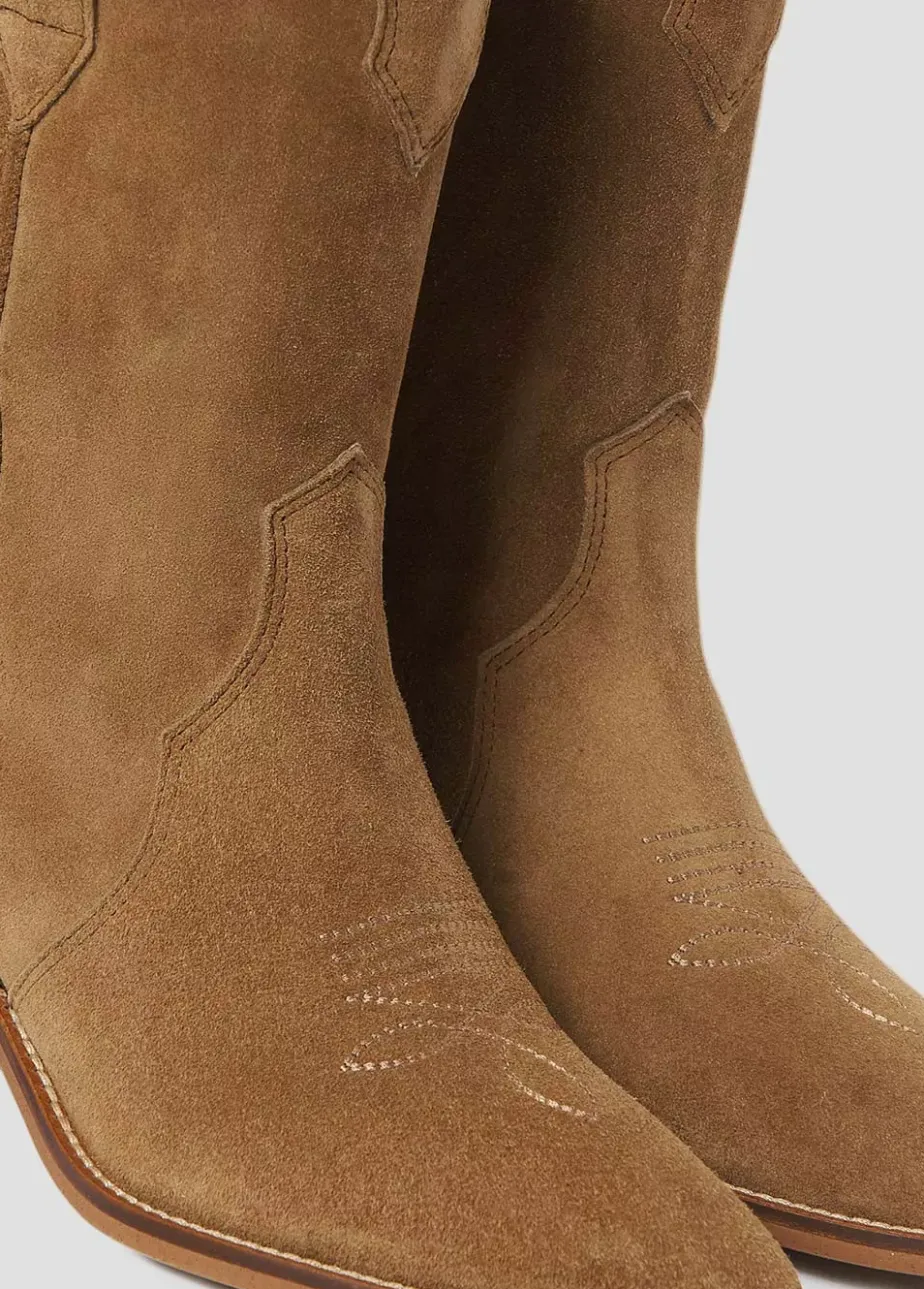 Mujer Brownie Spain Zapatos-Bota Cowboy Piezas Lisa