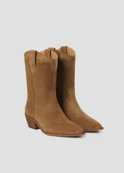 Mujer Brownie Spain Zapatos-Bota Cowboy Piezas Lisa