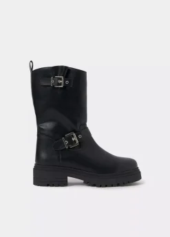 Mujer Brownie Spain Zapatos-Bota Motera Hebillas