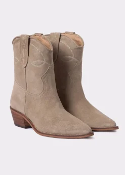 Mujer Brownie Spain Zapatos-Botin Cowboy Bordado