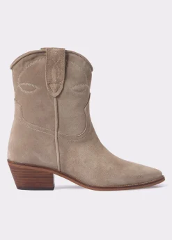 Mujer Brownie Spain Zapatos-Botin Cowboy Bordado