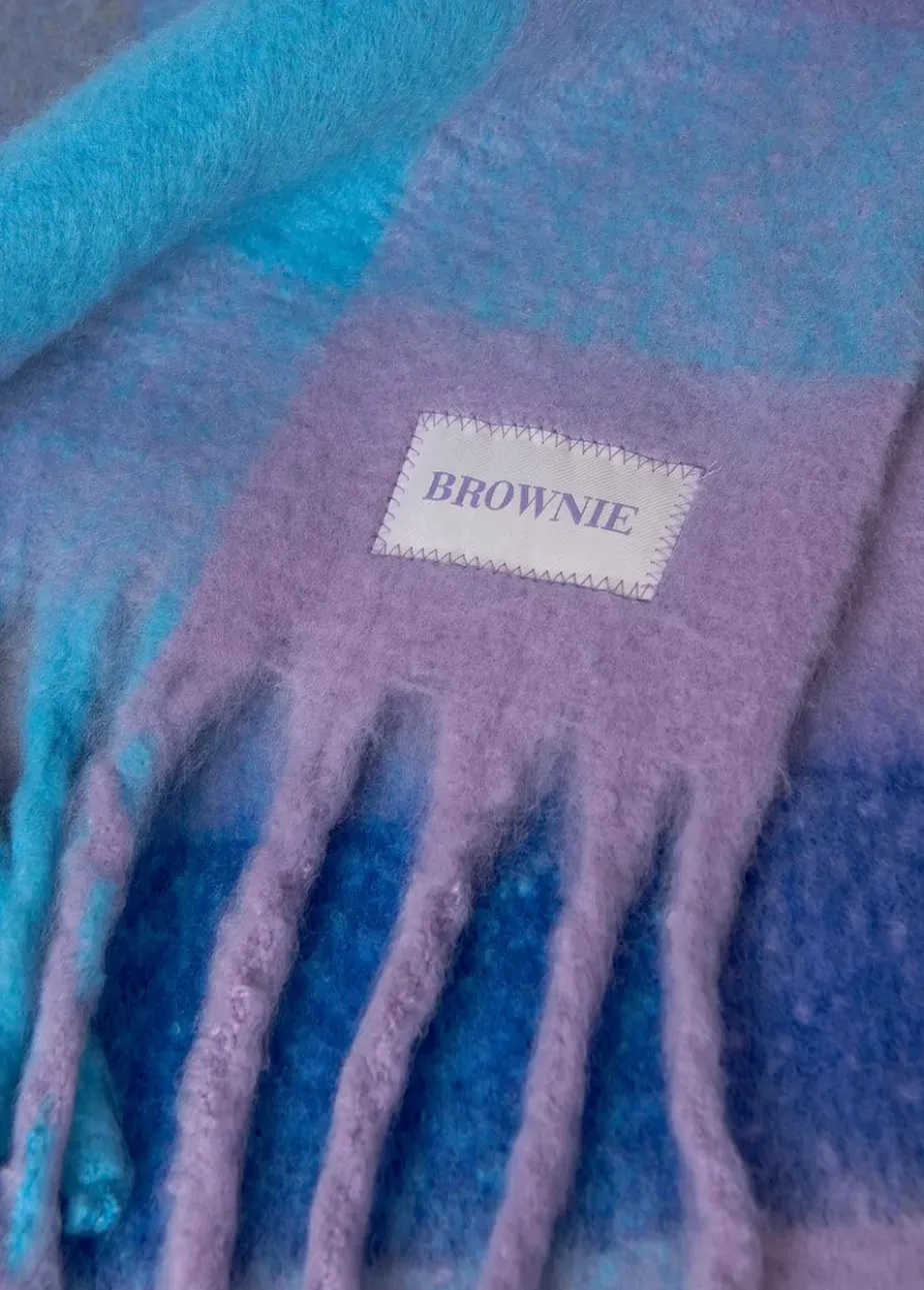 Mujer Brownie Spain Otros Accesorios-Bufanda Gruesa Cuadros Flecos