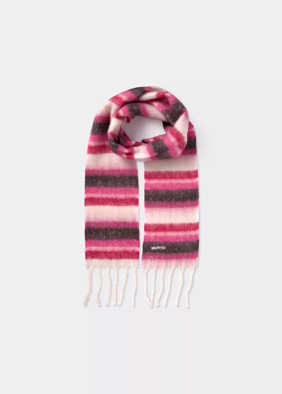 Mujer Brownie Spain Otros Accesorios-Bufanda Gruesa Estrecha Rayas Flecos