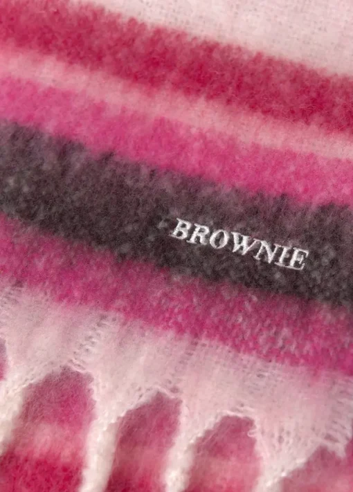 Mujer Brownie Spain Otros Accesorios-Bufanda Gruesa Estrecha Rayas Flecos