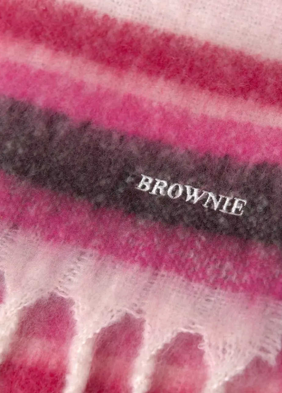 Mujer Brownie Spain Otros Accesorios-Bufanda Gruesa Estrecha Rayas Flecos