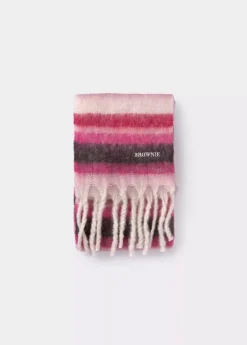 Mujer Brownie Spain Otros Accesorios-Bufanda Gruesa Estrecha Rayas Flecos