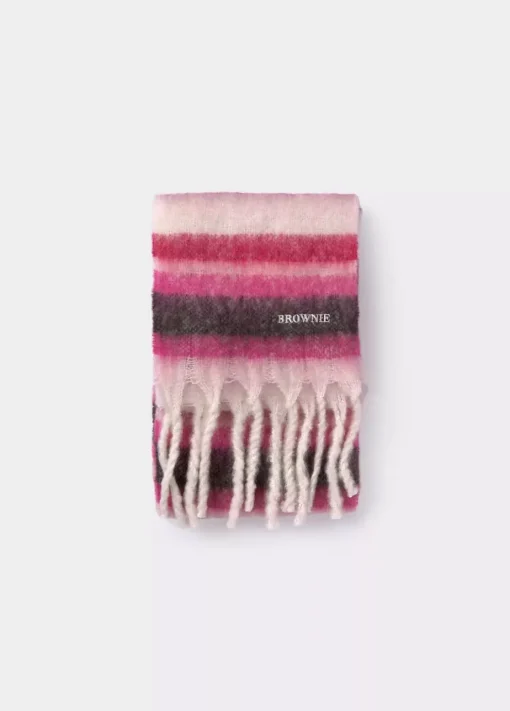 Mujer Brownie Spain Otros Accesorios-Bufanda Gruesa Estrecha Rayas Flecos
