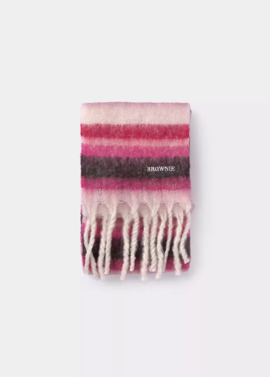 Mujer Brownie Spain Otros Accesorios-Bufanda Gruesa Estrecha Rayas Flecos