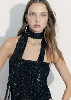 Mujer Brownie Spain Otros Accesorios-Bufanda Lentejuelas Fiesta Negro