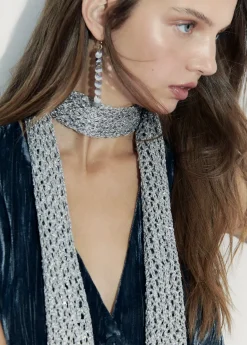 Mujer Brownie Spain Otros Accesorios-Bufanda Lentejuelas Fiesta Plata