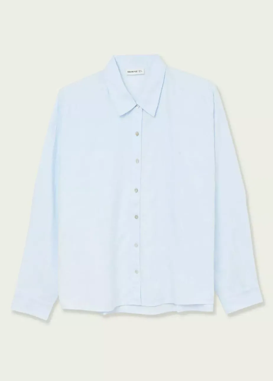 Mujer Brownie Spain Camisas Y Blusas-Camisa Basica Celeste