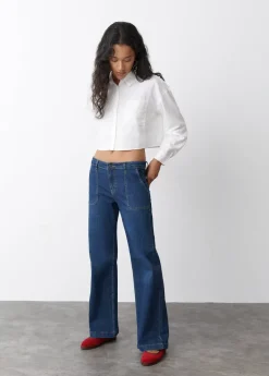 Mujer Brownie Spain Camisas Y Blusas-Camisa Cropped Lisa Bolsillo