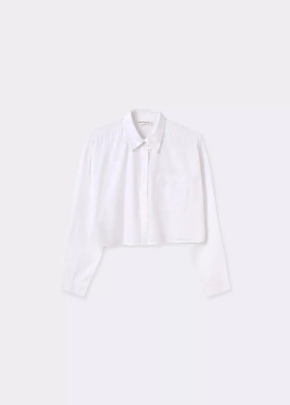 Mujer Brownie Spain Camisas Y Blusas-Camisa Cropped Lisa Bolsillo