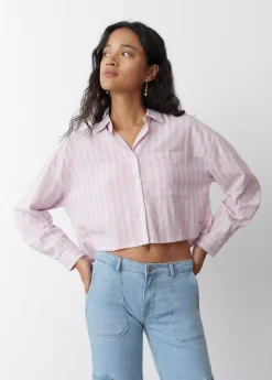 Mujer Brownie Spain Camisas Y Blusas-Camisa Cropped Rayas