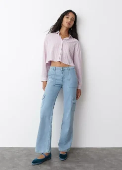 Mujer Brownie Spain Camisas Y Blusas-Camisa Cropped Rayas