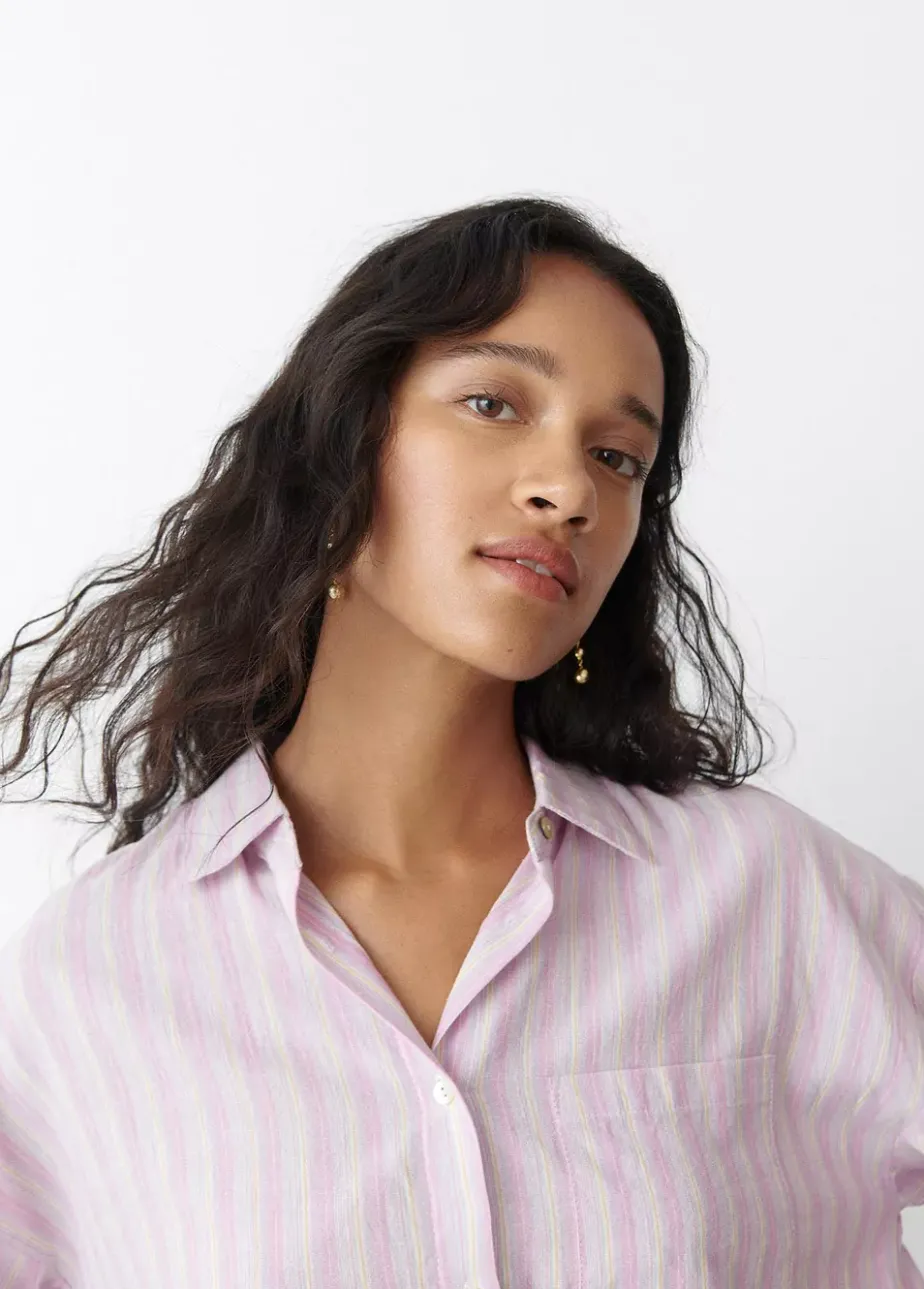 Mujer Brownie Spain Camisas Y Blusas-Camisa Cropped Rayas