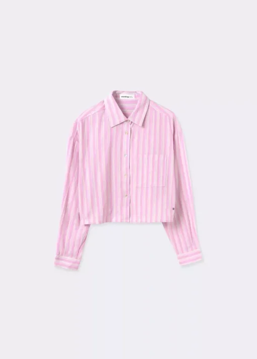 Mujer Brownie Spain Camisas Y Blusas-Camisa Cropped Rayas